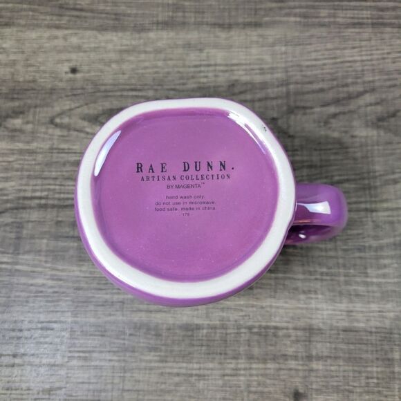 Rae‎ Dunn Artisan Collection Iridescent Purple Fortune Teller Halloween Mug - Picture 6 of 6